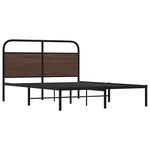 vidaXL Cadre de lit sans matelas 140x200 cm chêne marron