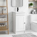 vidaXL Meuble de salle de bain avec évier Blanc 42 x 40 x 84 5 cm