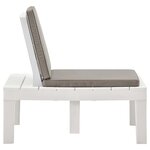 vidaXL Chaises de salon de jardin et coussins 2 Pièces Plastique Blanc