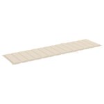 Vidaxl chaise longue avec table et coussin bois de teck solide