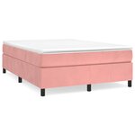 vidaXL Cadre de lit Rose 140x200 cm Velours