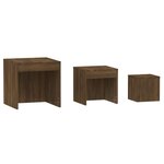 vidaXL Tables gigognes 3 Pièces Chêne marron Bois d'ingénierie