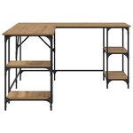 vidaXL Bureau Chêne artisanal 139 x 139 x 75 cm Bois d'ingénierie