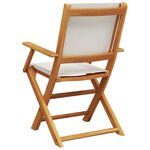 vidaXL Chaises de jardin pliantes lot de 8 tissu et bois massif