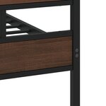 vidaXL Cadre de lit en métal sans matelas chêne marron 180x200 cm