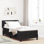 vidaXL Lit à ressorts avec matelas Noir 80 x 200 cm Velours