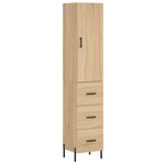 vidaXL Buffet haut Chêne sonoma 34 5x34x180 cm Bois d'ingénierie
