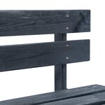 vidaXL Banc palette de jardin Bois Noir