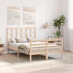 vidaXL Cadre de lit sans matelas bois de pin massif