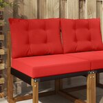 vidaXL Coussin de canapé d'extérieur 2 Pièces Rouge Polyester