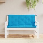 vidaXL Coussins de banc de jardin 2 Pièces bleu clair tissu Oxford