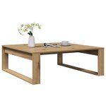vidaXL Table basse chêne artisanal 100x100x35 cm bois d'ingénierie