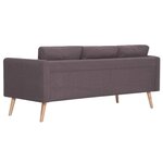 vidaXL Ensemble de canapé 2 Pièces tissu taupe