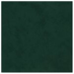 vidaXL Tête de lit murale 12 Pièces Vert foncé Velours