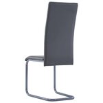 vidaXL Chaises à manger cantilever lot de 6 gris similicuir