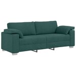 vidaXL Canapé 3 places vert foncé de 178 cm
