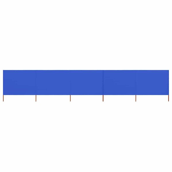 vidaXL Paravent 5 panneaux Tissu 600 x 120 cm Bleu azuré