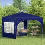 vidaXL Tente de fête pop-up 290 x 290 x 245 cm Bleu