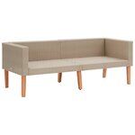 vidaXL Canapé de jardin à 2 places avec coussins Résine tressée Beige