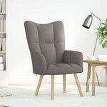 vidaXL Chaise de relaxation Taupe Tissu