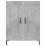 vidaXL Buffet haut Gris béton 69 5x34x180 cm Bois d'ingénierie