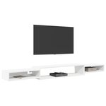 vidaXL Meuble TV mural Montage mural Blanc 220 x 28 x 21 cm