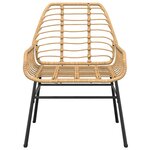 vidaXL Ensemble à manger jardin 5Pièces marron poly rotin verre