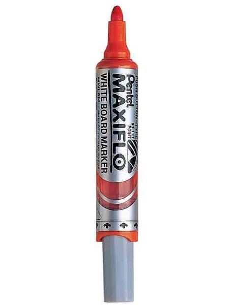 marqueur pour tableau blanc avec pompe  orange  tracé 2 5 mm PENTEL