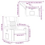 vidaXL Fauteuil inclinable Taupe Tissu