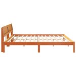 vidaXL Cadre de lit Marron cire 200 x 200 cm Bois massif en pin