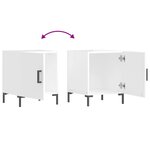 vidaXL Tables de chevet 2 Pièces blanc brillant 40x40x50 cm