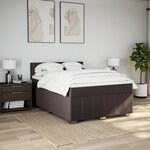 vidaXL Sommier à lattes de lit avec matelas Marron foncé 140x200 cm