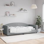 vidaXL Lit de repos gris clair 90x200 cm Tissu