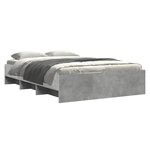 vidaXL Cadre de lit sans matelas gris béton 140x200 cm bois ingénierie
