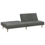 vidaXL Canapé-lit gris foncé tissu