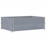 vidaXL Jardinière gris 120x80 cm bois massif de pin