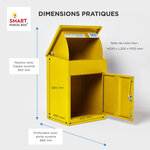 Boîte à colis moyenne 1 porte Jaune à accès frontal Acier galvanisé SMART PARCEL BOX™