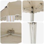 vidaXL Tente de fête pop-up 288 x 288 x 245 cm Crème Tissu Oxford