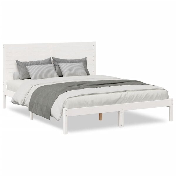 vidaXL Cadre de lit extra long sans matelas 160x220 cm bois massif