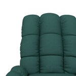 vidaXL Fauteuil de massage Vert foncé Tissu