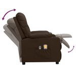 vidaXL Fauteuil de massage électrique Marron Similicuir