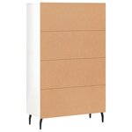 vidaXL Buffet haut blanc brillant 69 5x31x115 cm bois d'ingénierie