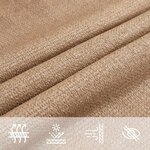 vidaXL Voile d'ombrage 160 g/m² Taupe 3 5x5 m PEHD