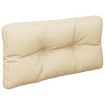 vidaXL Coussins de palette lot de 2 beige tissu
