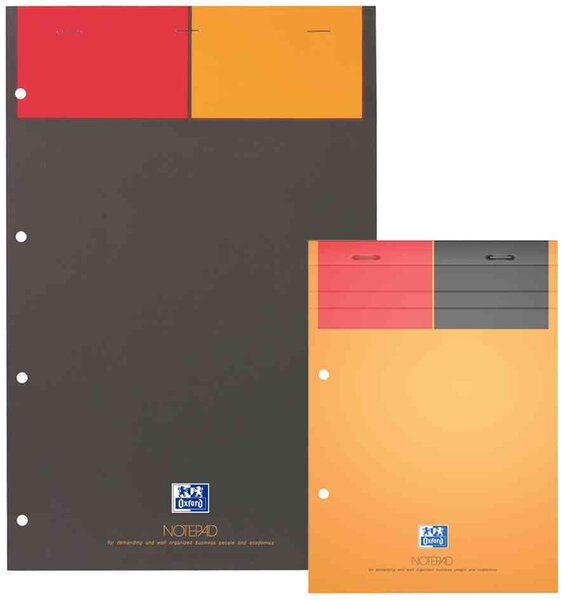 Bloc-notes International 'NOTEPAD' A4+ 160 pages 90g Ligné Perforé Jaune OXFORD