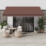 vidaXL Auvent rétractable automatique marron 400x350 cm
