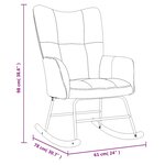 vidaXL Chaise à bascule avec repose-pied Rouge bordeaux Velours