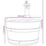 vidaXL Fontaine à eau avec pompe 28x28x34 5 cm Bois de sapin massif