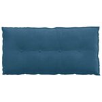 vidaXL Coussin de Dos Bleu 100 x 50 cm Tissu en velours côtelé