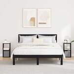 vidaXL Table de chevet 2 Pièces Chêne noir 25 5 x 22 x 49 5 cm